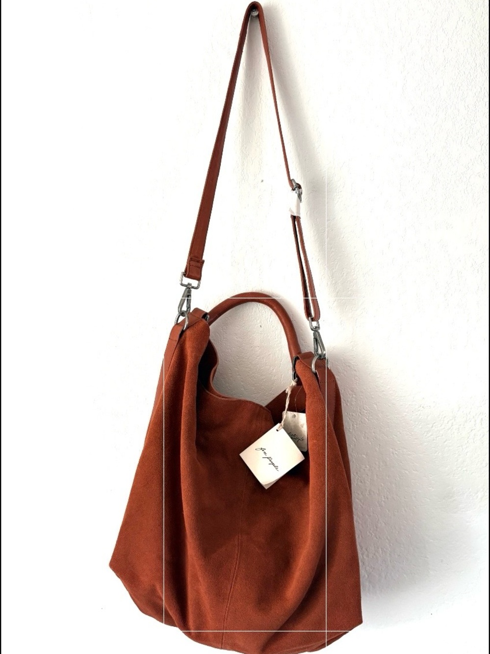Free People Suzy Slouch leather Shoulder Bag in In between brown - Picture 1 of 8